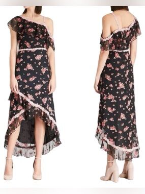 Alice + Olivia Caydon Midi silk-chiffon dress